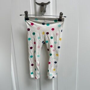 Okie Dokie 18M White and Colorful Polka Dot Stretchy Leggings Pants